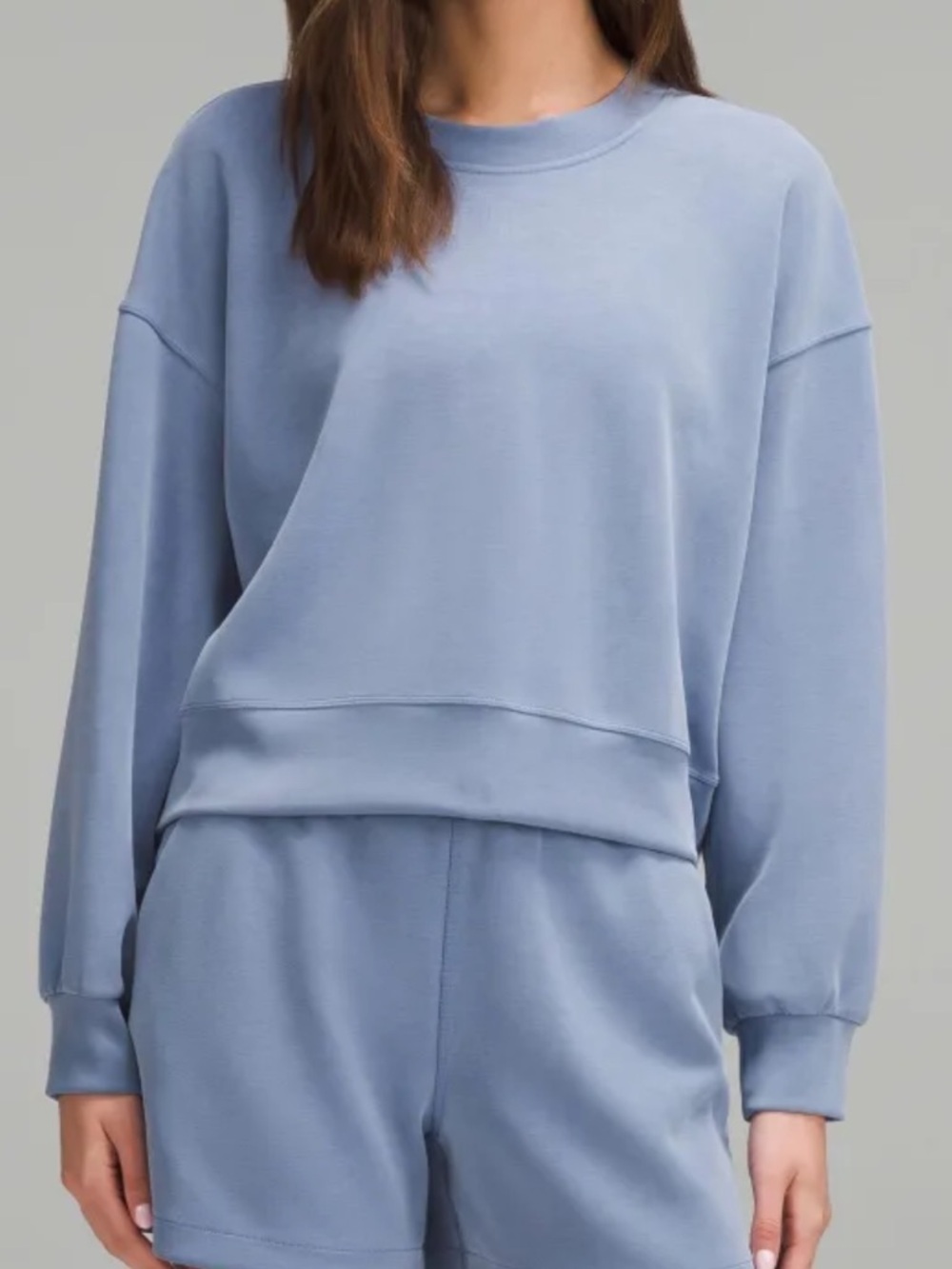 LULULEMON Steady State SuperLoft Crew Sweatshirt Blue Size 6